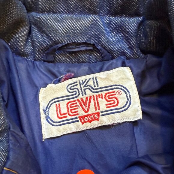 Rare Vintage 70s Levis Small Ski Puffer Jacket Orange Tab XS/S - Picture 4 of 16